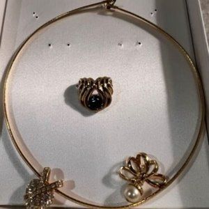 Nolan Miller Gold Necklace Set And 3 Pendants Glamour Collection Jewelry